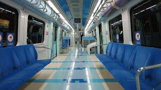 【4K】DUBAI Metro Gold Class Cabin, Red Line ride from the start Rashadiya to the end UAE Exchange