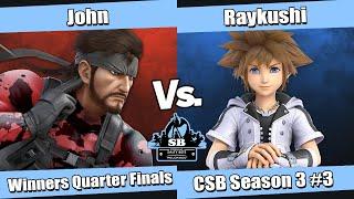 [CSBS3-3] WQF - John (Snake) vs Raykushi (Sora)