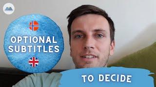 How To Say "To Decide" in Norwegian • Learn Norwegian #53 (Optional Subtitles)