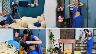  Saree Vlog  Inka ho gaya bura haal Cleaning Routine 