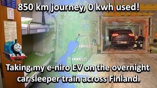 Getting the car sleeper train to Lapland, Finland in my EV