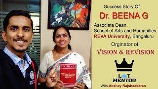 Success Story Of Author  Dr Beena Associate Dean Of REVA University With Akshay Rajsheakaran