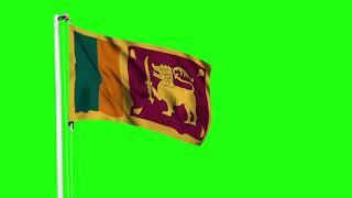 Sri Lanka Flag animation Green screen FREE high quality effects