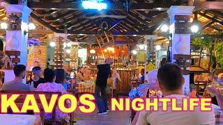 Kavos NightLife || Party Capital of Corfu Island Greece || Walking tour at midnight
