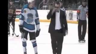 Angry Hockey Coach Mimics Blind Referee - Gets Ejected