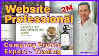 Cara membuat website Company Profile Export Import Professional, Multi Bahasa - Full sampai selesai