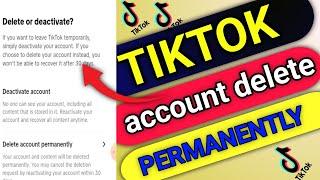 How to delete TikTok  account permanently|TikTok account kaise delete kren 