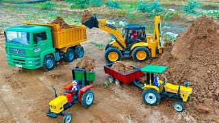 JCB 5cx fully loading sand HMT tractor | Sonalika rx60 tractor|@MrDevCreators