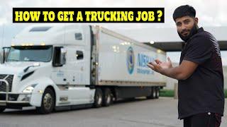 How to get a trucking job as a new driver in Canada  | My tips for new drivers