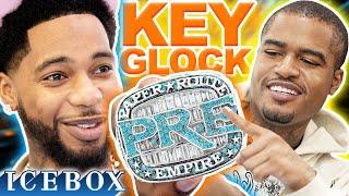 Key Glock Shows DY Krazy His Blue Diamond P.R.E. Ring at Icebox!