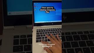 Clean space on Windows by deleting temporary files | #shorts