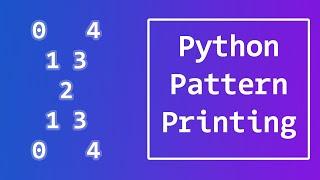 Python Pattern Programs |  Printing Numbers in X Shape