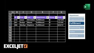 How to add a slicer to an Excel table