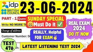 IELTS Listening Practice Test 2024 with Answers | 23.06.2024 | Test No - 477