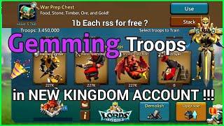 Boosting Troops in New Kingdom Account in Lords Mobile | Training Troops - GameF1rst #lordsmobile