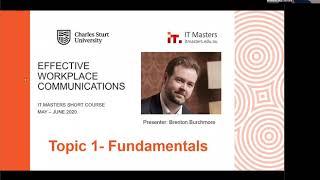 Effective Workplace Communications (in the Digital Era) - Module 1