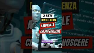 TOP 2 SITI AI CHE DEVI ASSOLUTAMENTE CONOSCERE #ai #sitiweb #intelligenzaartificiale #texttospeech