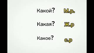 Какой? какая? какое?