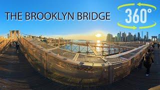 THE BROOKLYN BRIDGE NEW YORK CITY WALKING  - 360° NYC WALK - 360 CAMERA WALKING VIRTUAL TOUR 8K VR