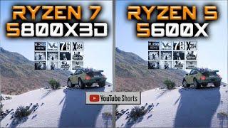 5600X vs 5800X3D #SHORTS - Tested 15 Games and Applications