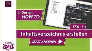 Inhaltsverzeichnis erstellen – Teil 1 // InDesign HOW TO