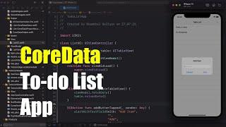 Swift CoreData Tutorial in Todo List app.