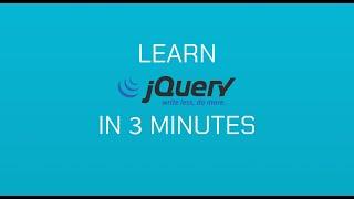 Learn jQuery in 3 Minutes