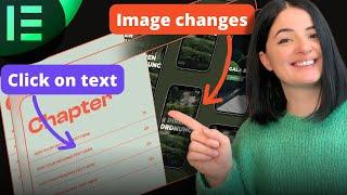 CLICK ON TEXT TO CHANGE IMAGE - Elementor Wordpress Tutorial Flex Container