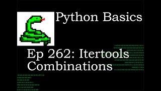 Python Basics Itertools Combinations Method