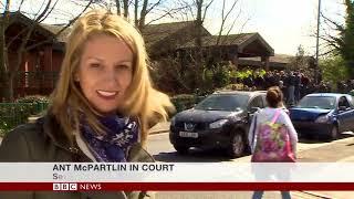 Car Crashes Behind BBC Reporter Live On Air At Ant McPartlin Court Hearing