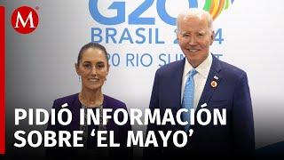 Claudia Sheinbaum solicita información sobre 'El Mayo' Zambada a Joe Biden