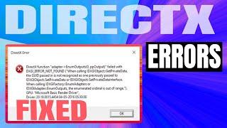 How To Fix Directx Error When You Run A Game | Directx Encountered An Unrecoverable Error