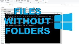 How to copy files without the folder structure in Windows