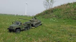 Ural 1/16 WPL 63-3 mit Trailer, umgebaut für T 72