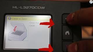 How to reset the toner cartridge counter on the Brother HL l3270cdw printer?   'replace toner.