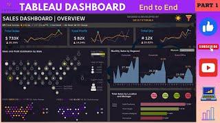 Tableau Dashboard from start to end (Part 1) | Sales Dashboard Overview | @datatutorials1 #tableau