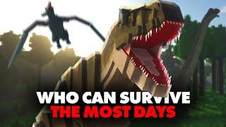 Whoever Can Survive The Most Days in Jurassic Park in Hardcore Minecraft Wins