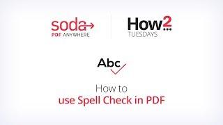 How to Use Spell Check in PDF