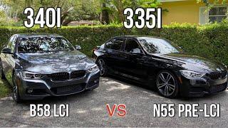 BMW F30 340i vs BMW F30 335i - Side By Side Comparison