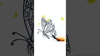 How to draw a beautiful butterfly easily