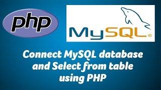 Connect MySQL database using PHP and Select values from Table