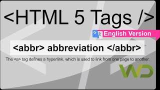 abbr tag abbreviation tag HTML5 tag list Website Design