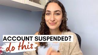 Pinterest Account Suspended Tips