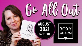 BOXYCHARM AUGUST 2021 $25 BASE UNBOXING BEAUTY BOX REVIEW  (4K)