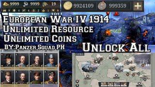 European War 1914 Unlimited Resource And Unlock all premium General