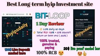 #Bit-loop.com Detailed Day 1 review | New long-term hyip site 2021. 20$ live proof. #hyipsdaily