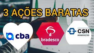 3 AÇÕES BARATA E SEGURAS PARA INVESTIR AGORA!