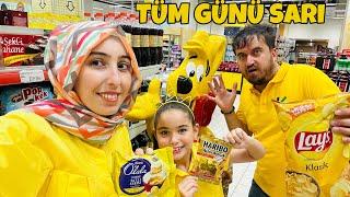 TÜM GÜN TÜM AİLEM SARI RENK CHALLENGE !! HERŞEY SARI OLDU !!