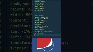 HOW TO CREATE THE PEPSI LOGO USING CSS ONLY || CSS ART FOR BEGINNERS.