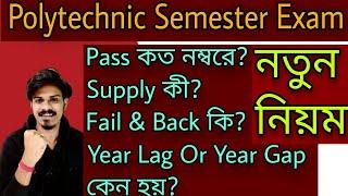 Polytechnic Semester Exam Supply| Polytechnic Semester Exam Pass marks, sem Fail, Year Gap, Year lag